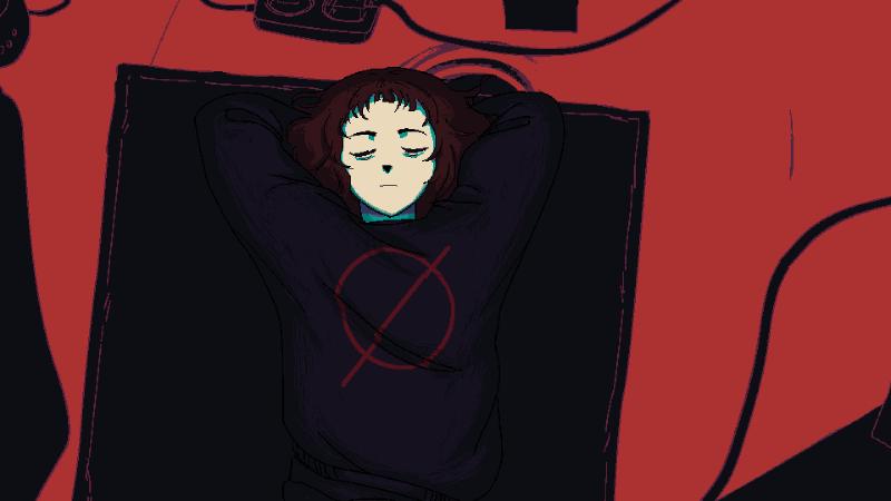 Milk-Chan intentando dormir la siesta